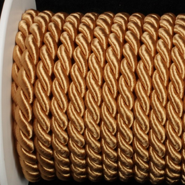 Bronze Braided Cording Wired Craft Ribbon 0.25" x 17 Yards Christmas