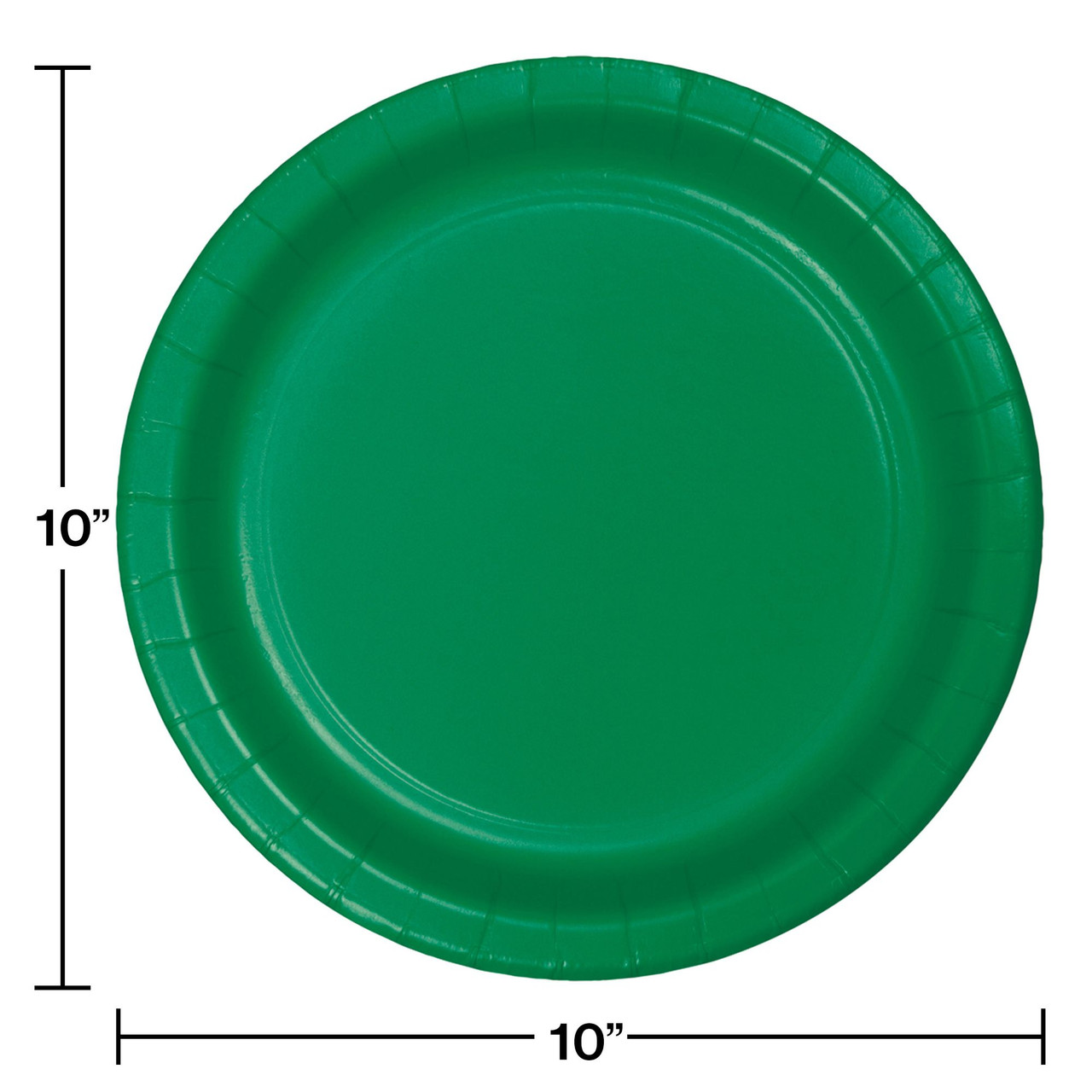 Club Pack of 240 Emerald Green Paper Party Banquet Dinner Plates 10