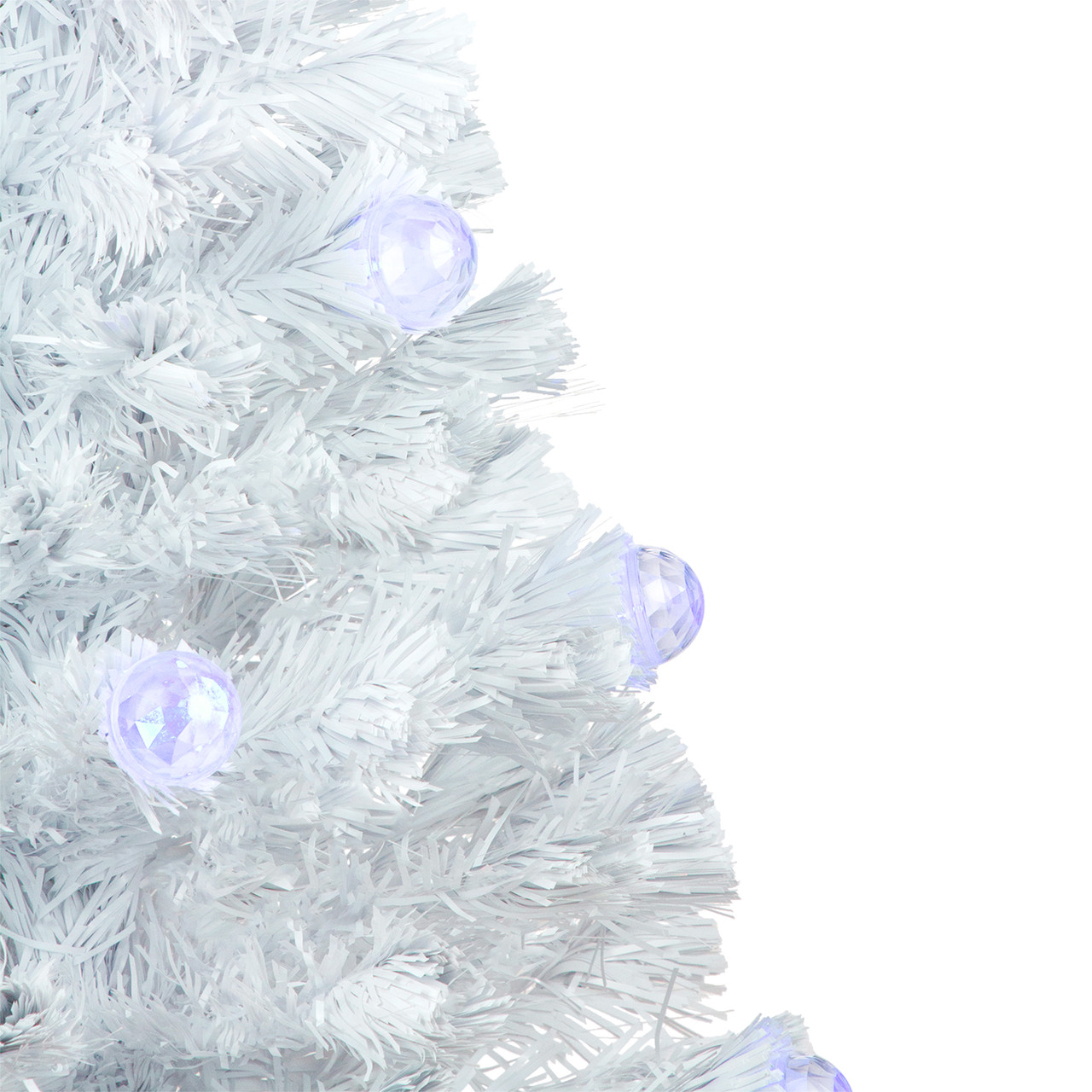 3' PreLit White Fiber Optic Artificial Christmas Tree, White Lights