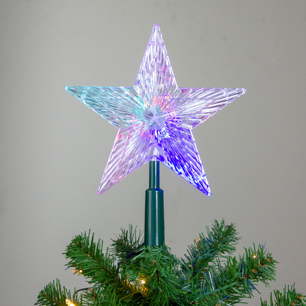 8.5" Lighted LED Color Changing Star Christmas Tree Topper w/ Multi