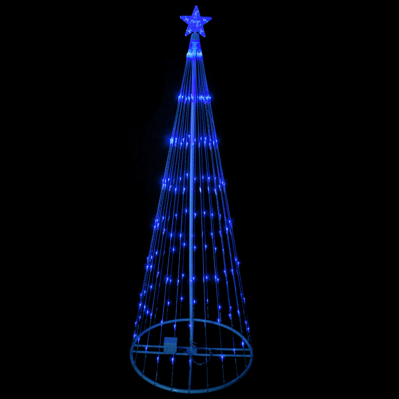 6' Blue LED Light Show Cone Christmas Tree Lighted Outdoor Decoration
