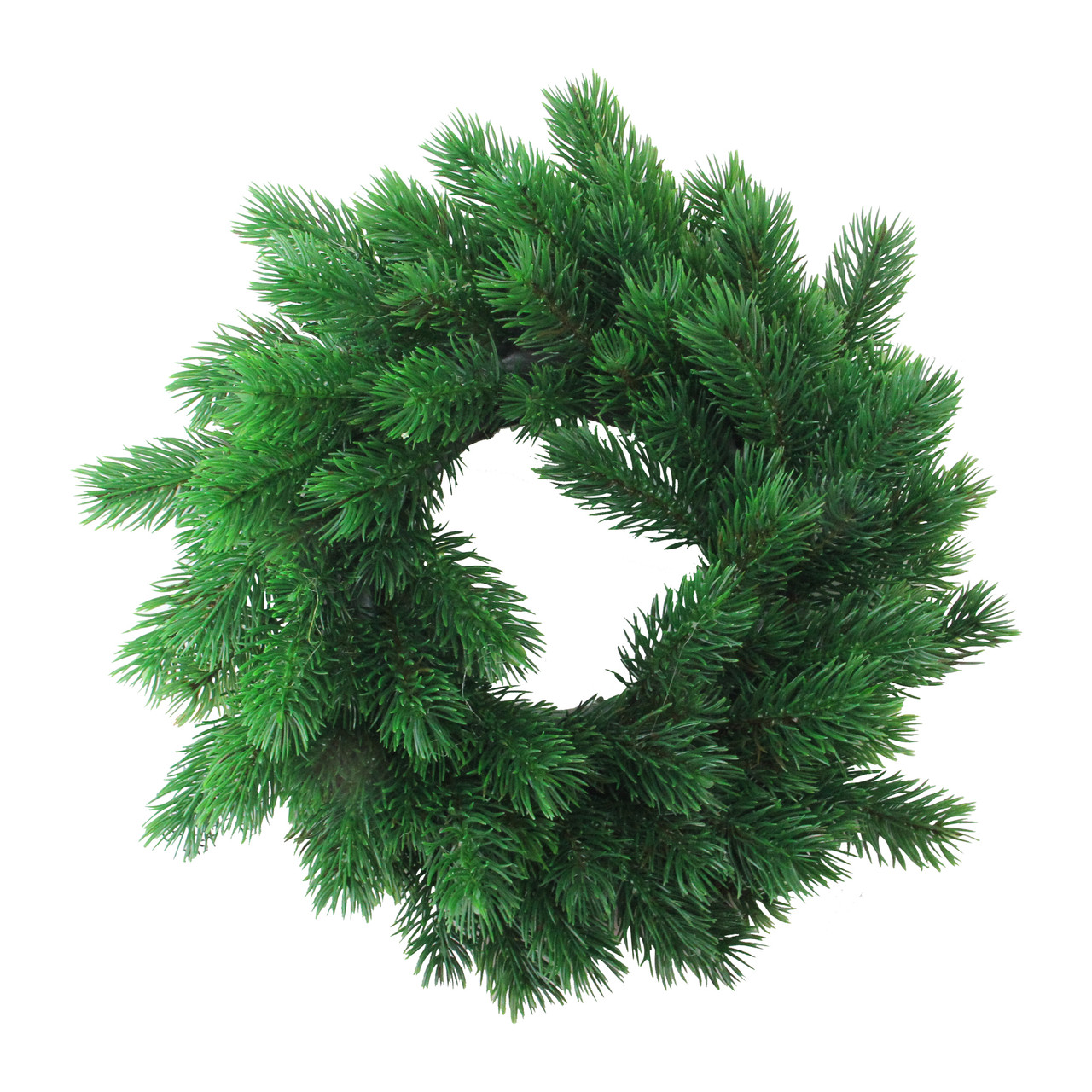 Green Pine Artificial Christmas Wreath 12Inch, Unlit Christmas Central