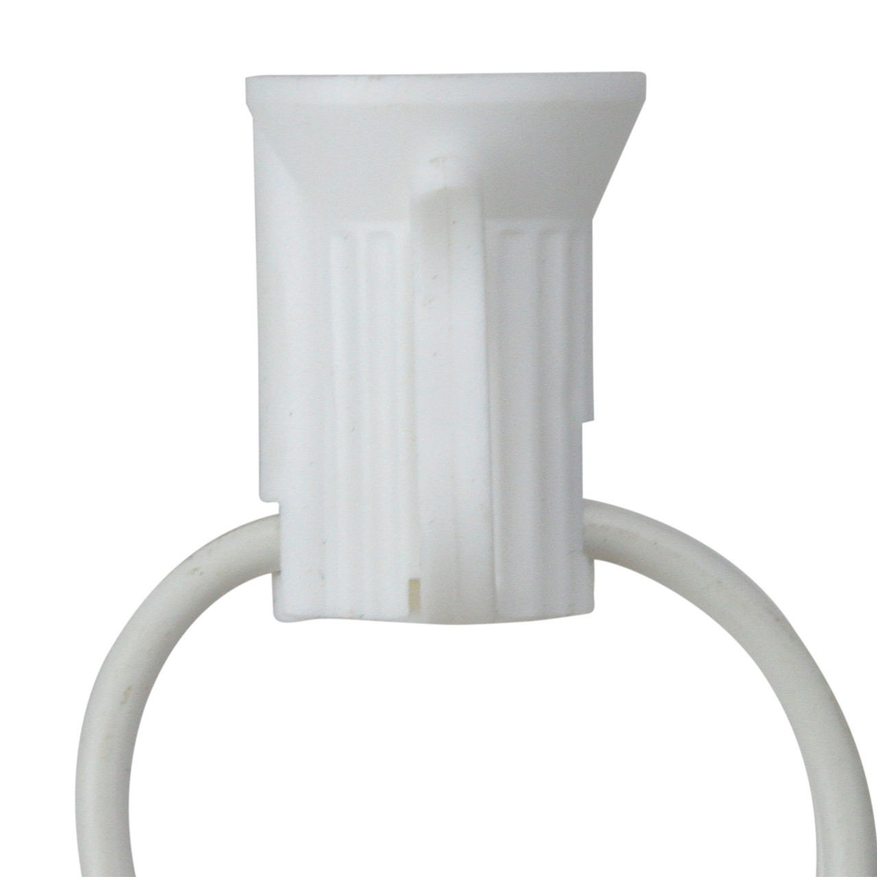 50' White Commercial C7 Christmas Light Socket Set | Christmas Central