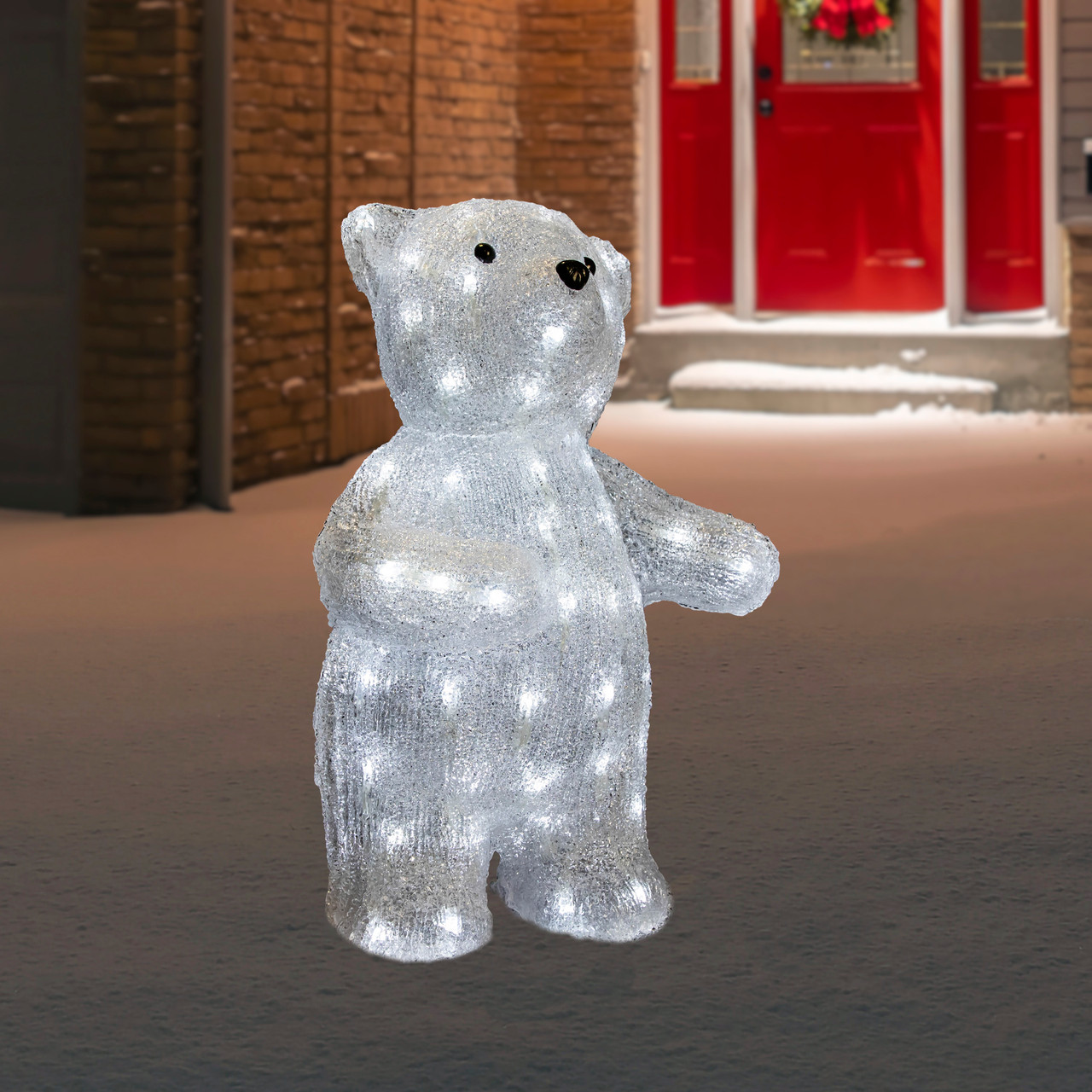 16.5" LED Lighted Commercial Grade Acrylic Polar Bear Outdoor Christmas