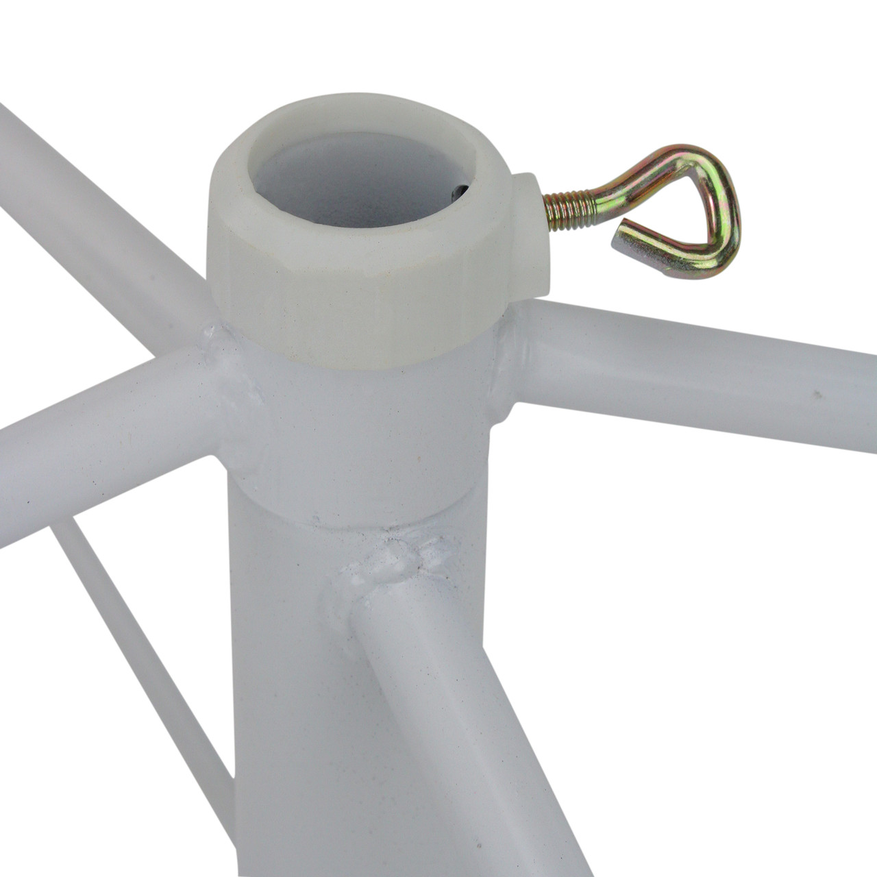 White Metal Rolling Christmas Tree Stand for 9'12' Artificial Trees