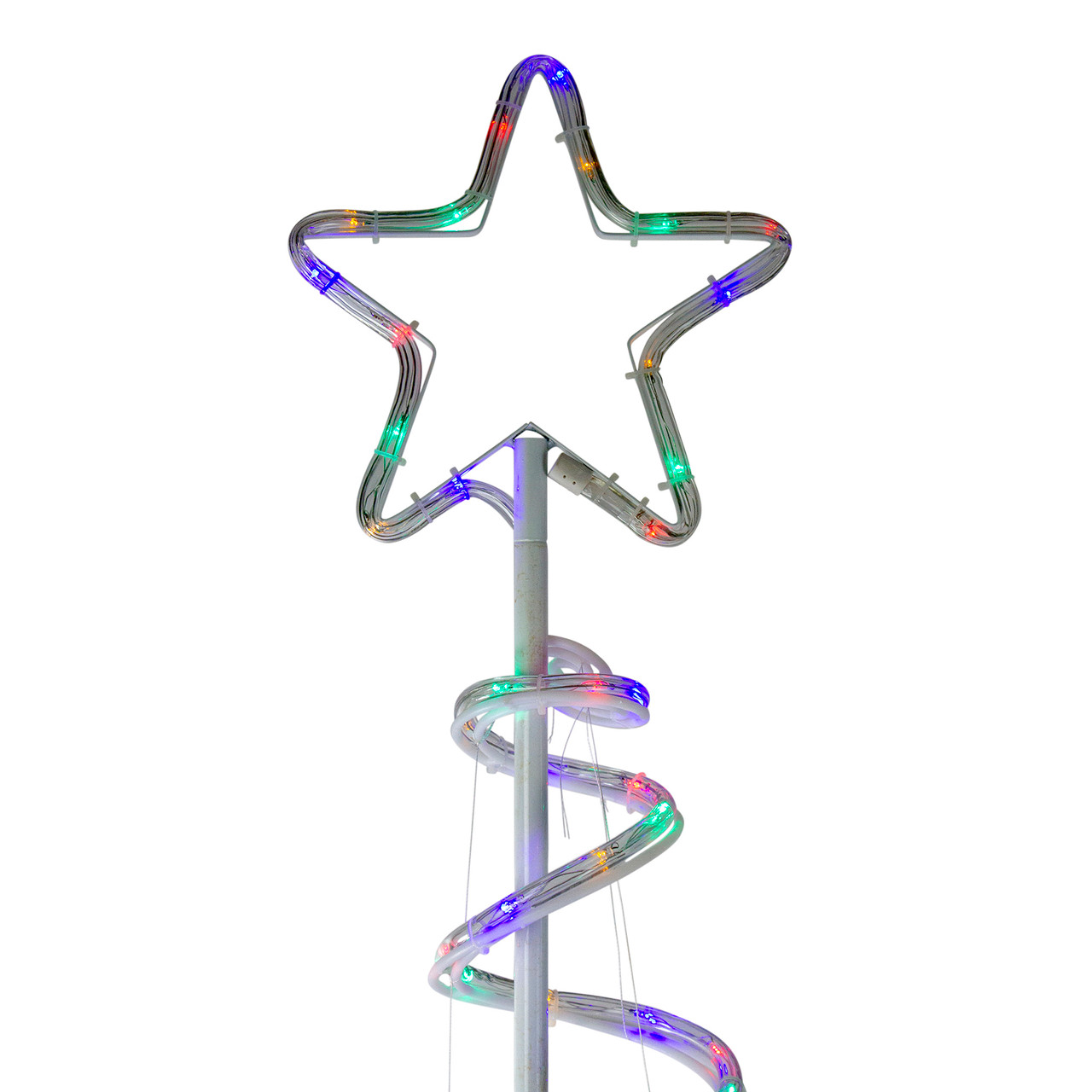 7' PreLit Slim Spiral Rope Light Christmas Tree Outdoor Decor