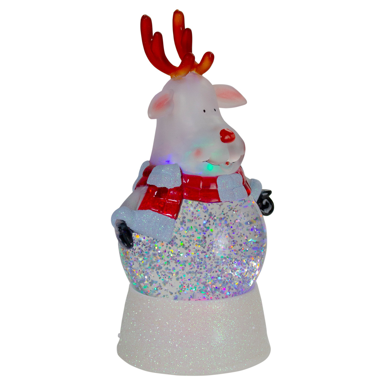 8" LED Lighted Color Changing Reindeer Christmas Snow Globe | Christmas ...