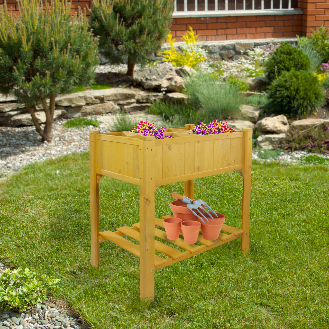 Northlight Raised Garden Bed Planter Box - Thumbnail 4