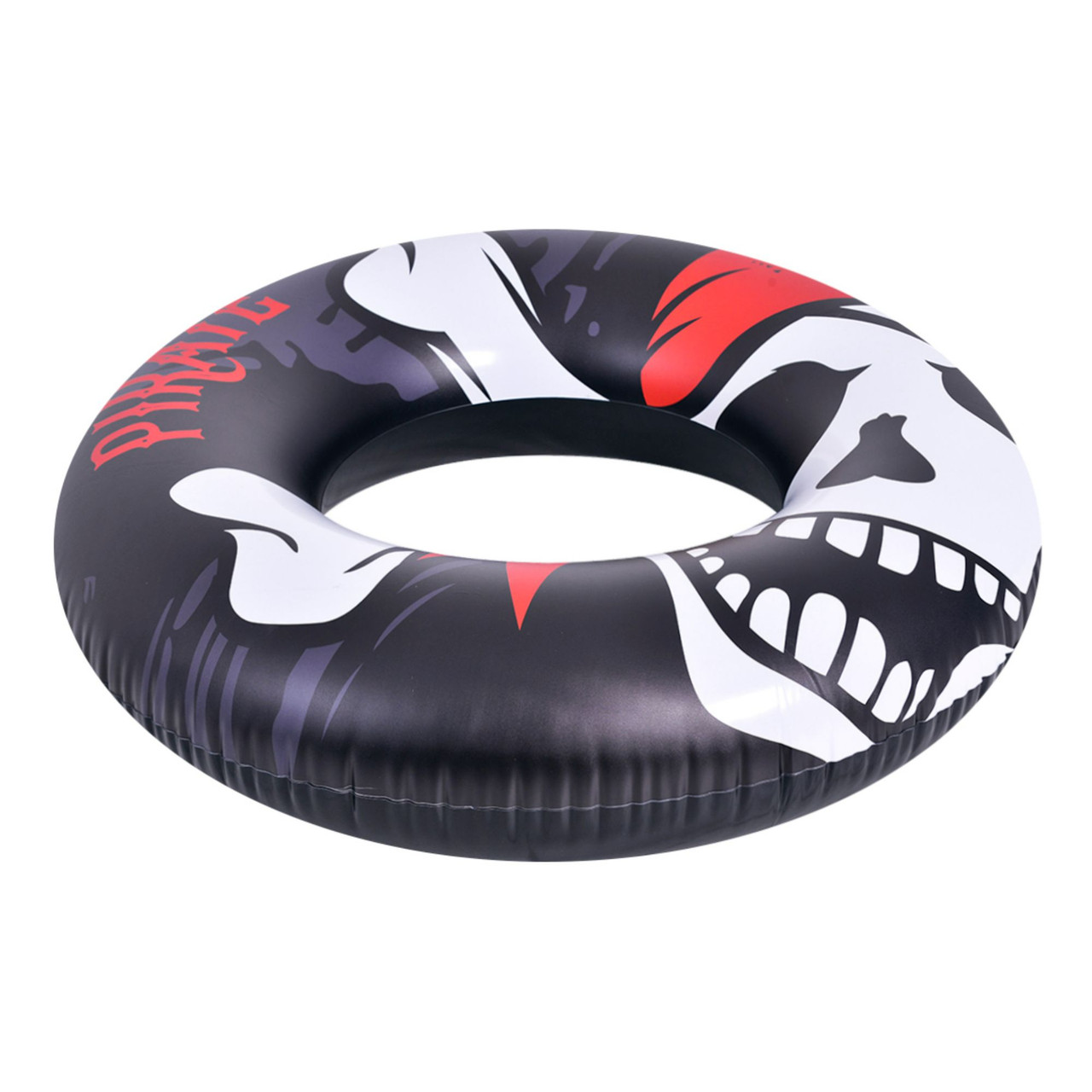 45 Black Inflatable Pirate Inner Tube Pool Float