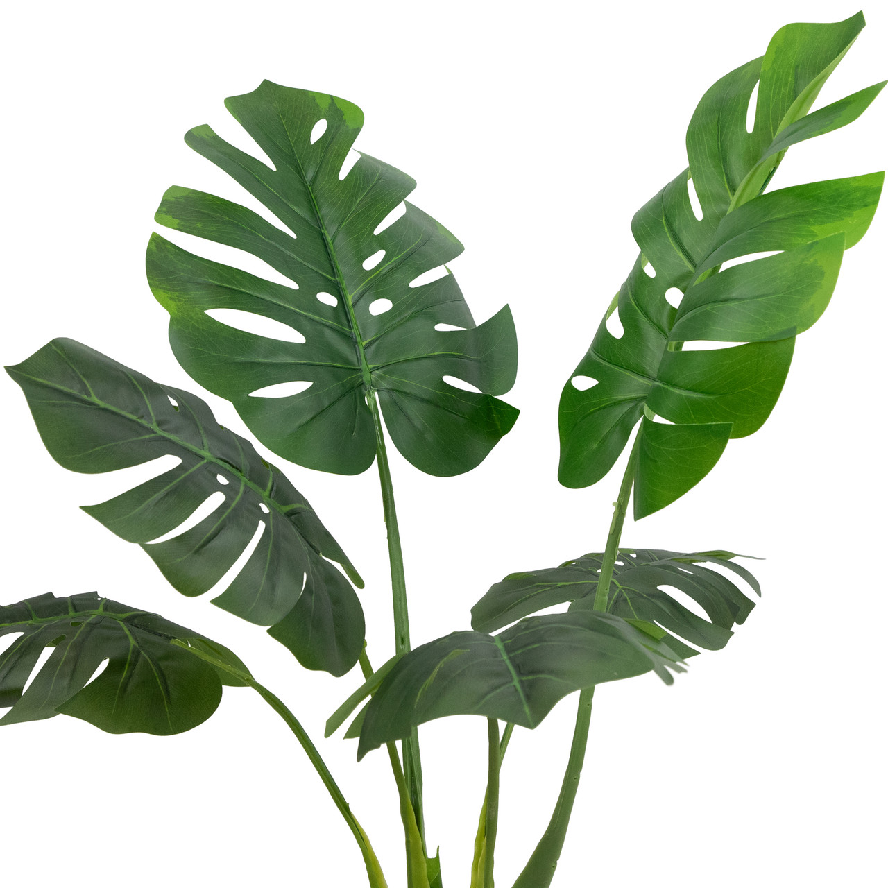 35" Green Wide Leaf Monstera Artificial Potted Plant Christmas Central