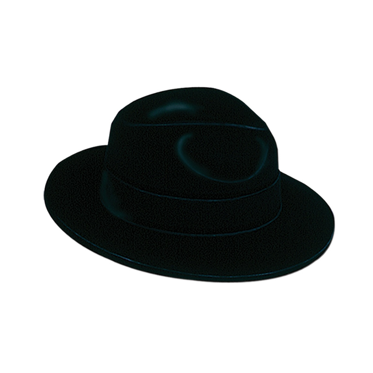 Black Roaring 20's Velour Fedora Hats 