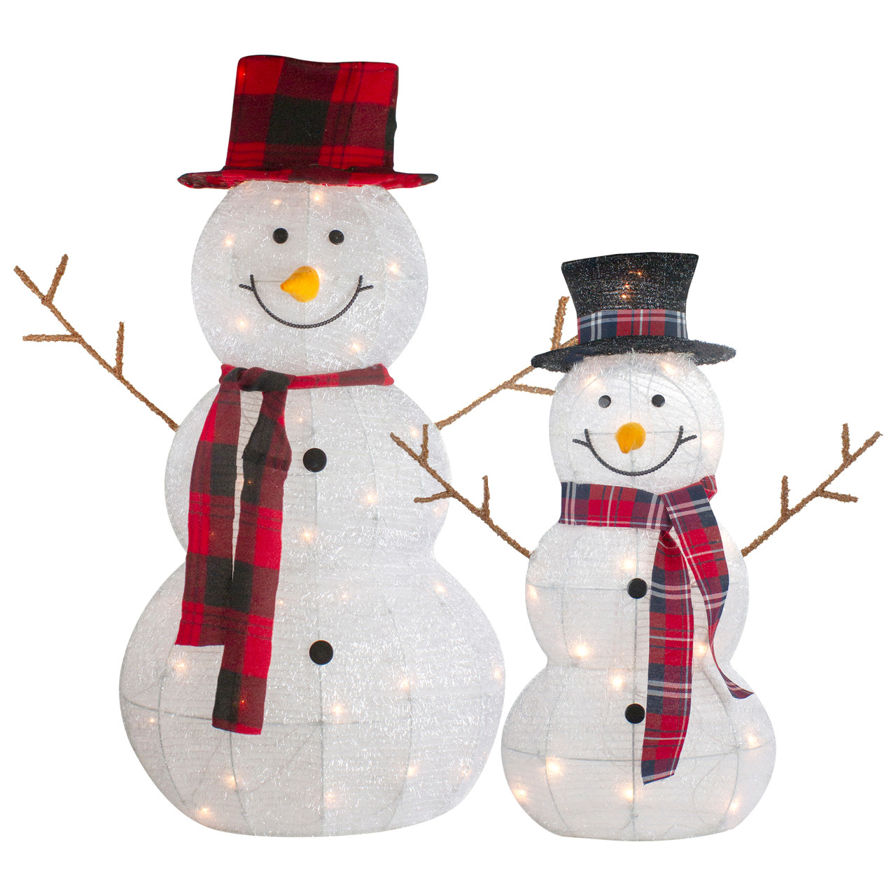 Northlight Set Of 3 Lighted Snowman Family Outdoor Christmas