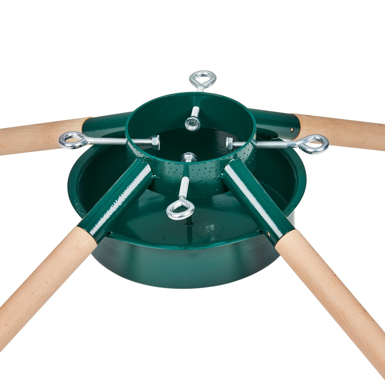Northlight Green Metal and Wood Live Christmas Tree Stand