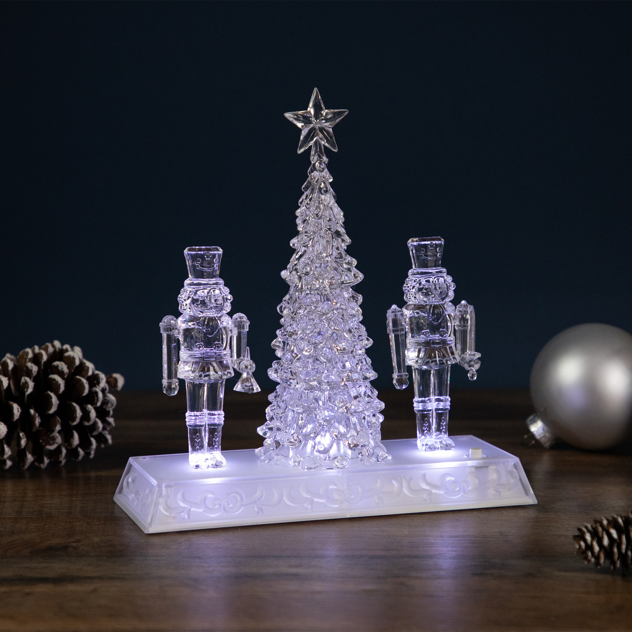 Northlight 9 LED Lighted Icy Crystal Glitter Snow Globe Christmas House