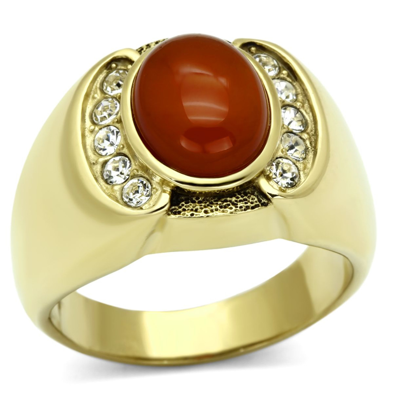 14K Yellow Gold Multicolored Semi Precious Stone Ring - Ruby Lane