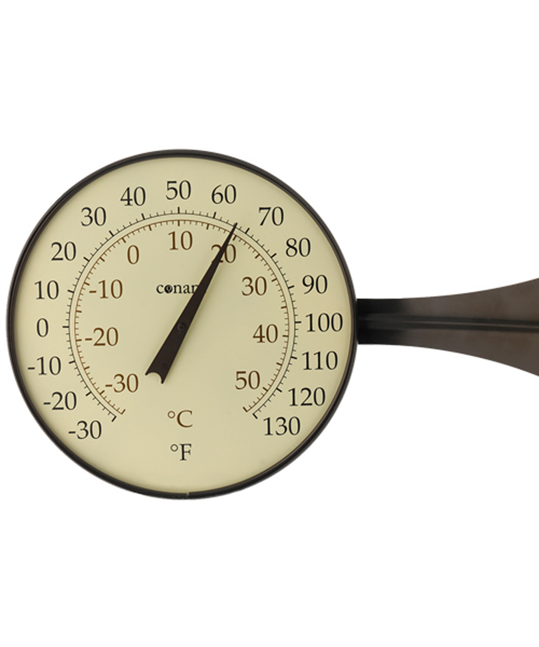 24 inch Thermometer Living Finish Brass
