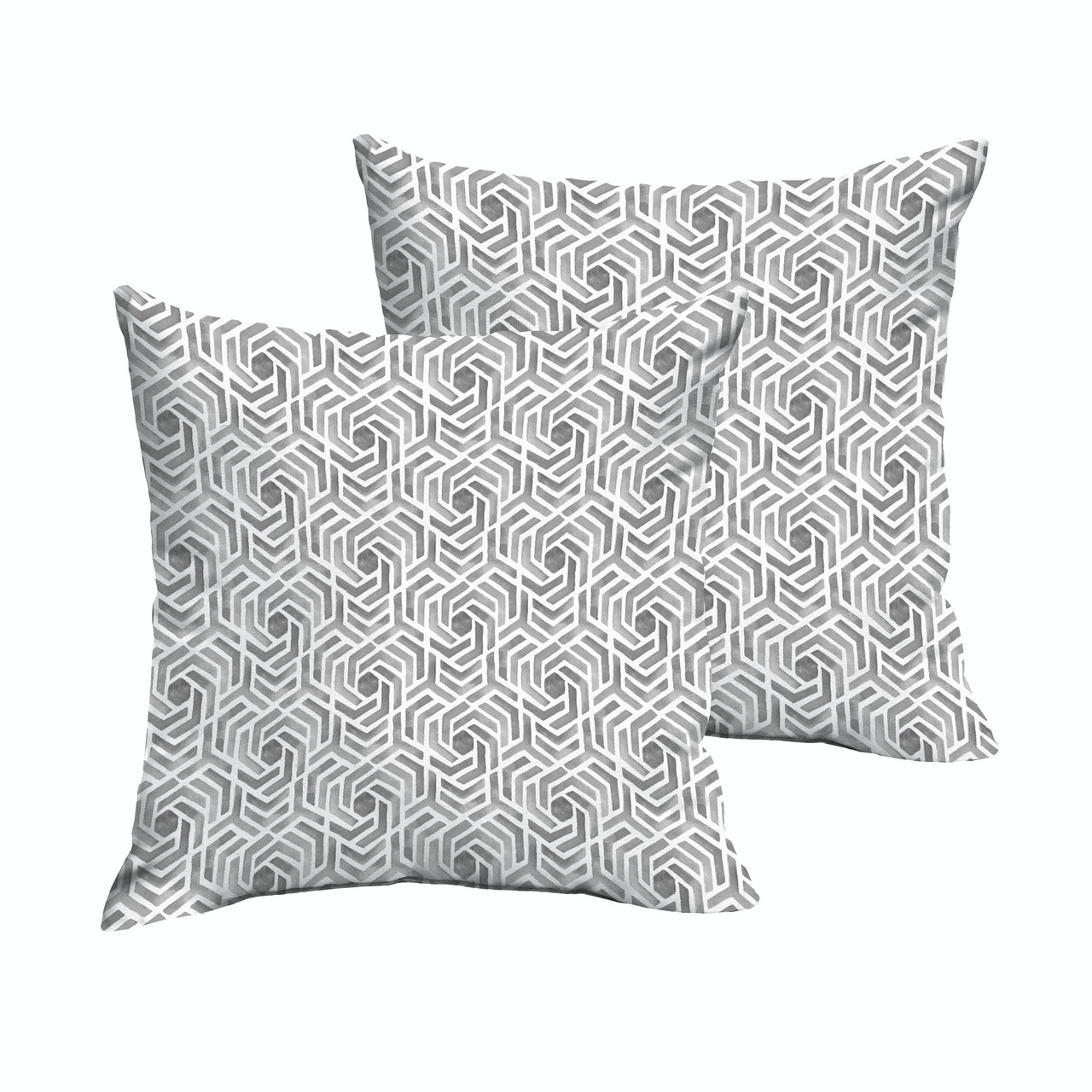 Cream Geometric Diamond 18 in. x 18 in. Square Decorative Throw Pillow