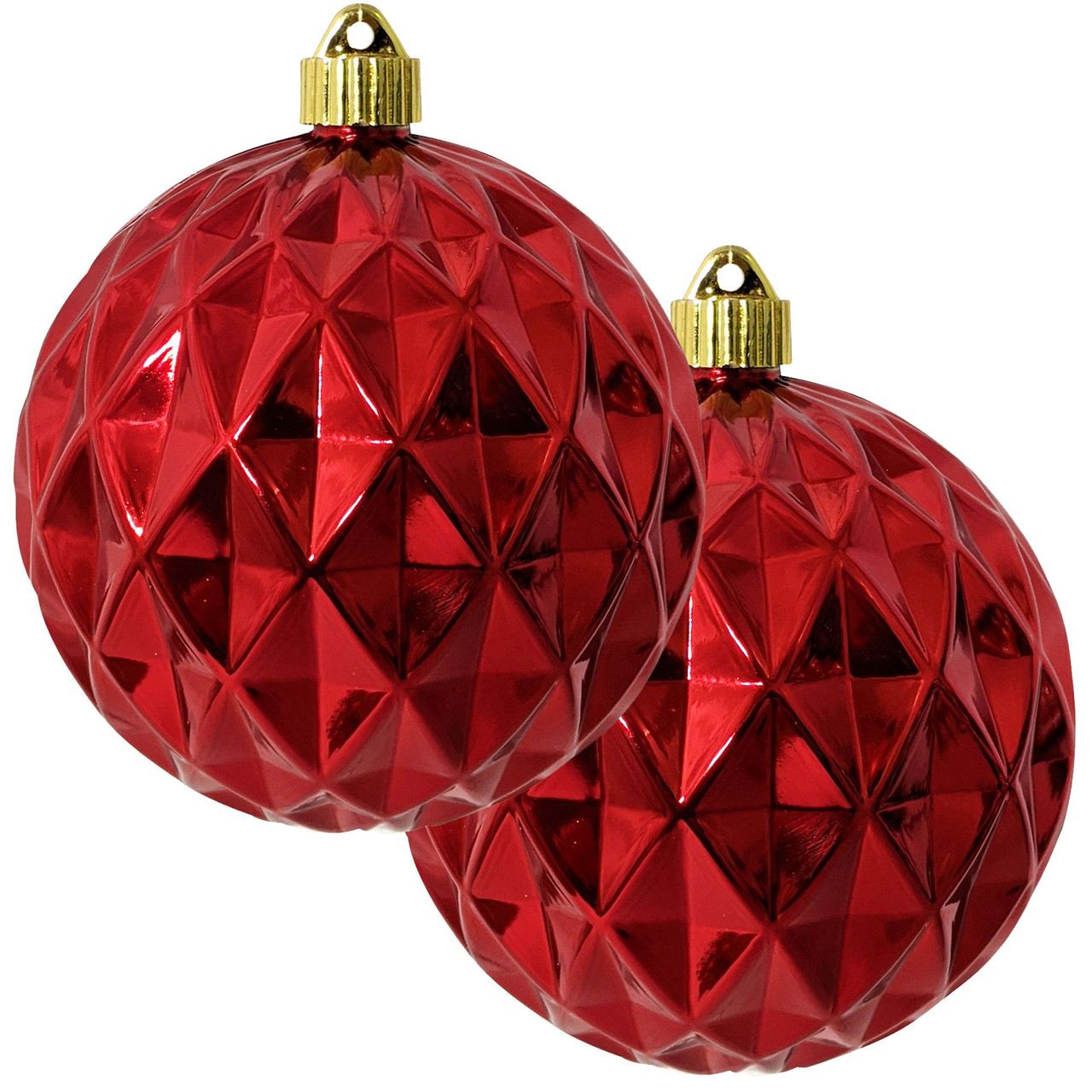 Alert Red Shatterproof Christmas Long Drop Ornament 12.5 inch (320mm)