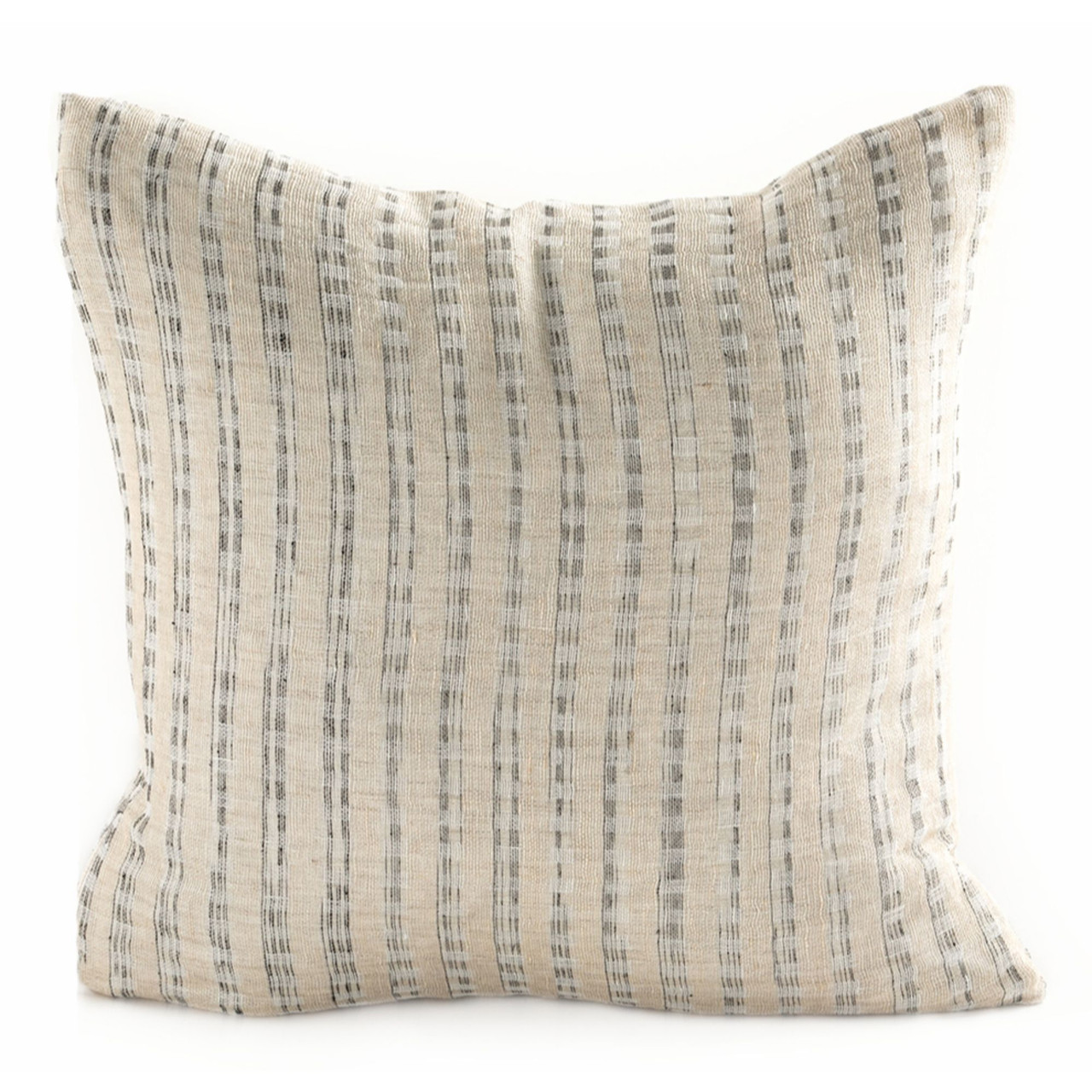 20 Beige & Gray Geometric Square Throw Pillow - Feather & Down Filler