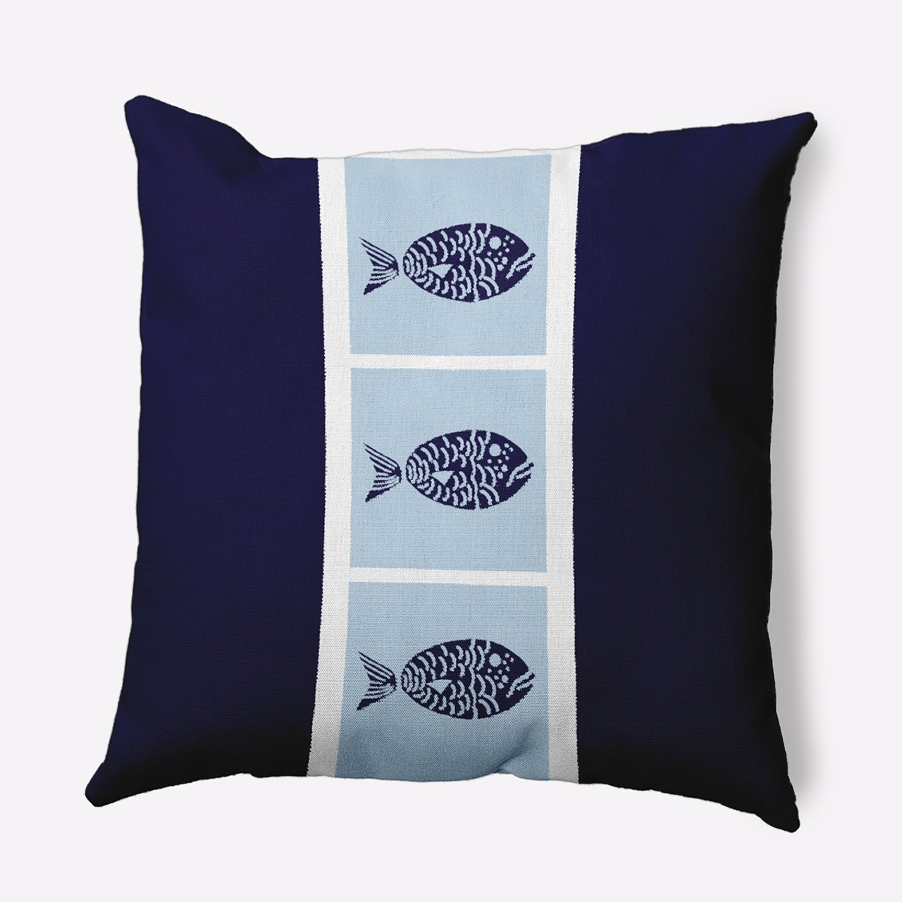 The Blue and Navy Reef Extra Long Lumbar Throw Pillow