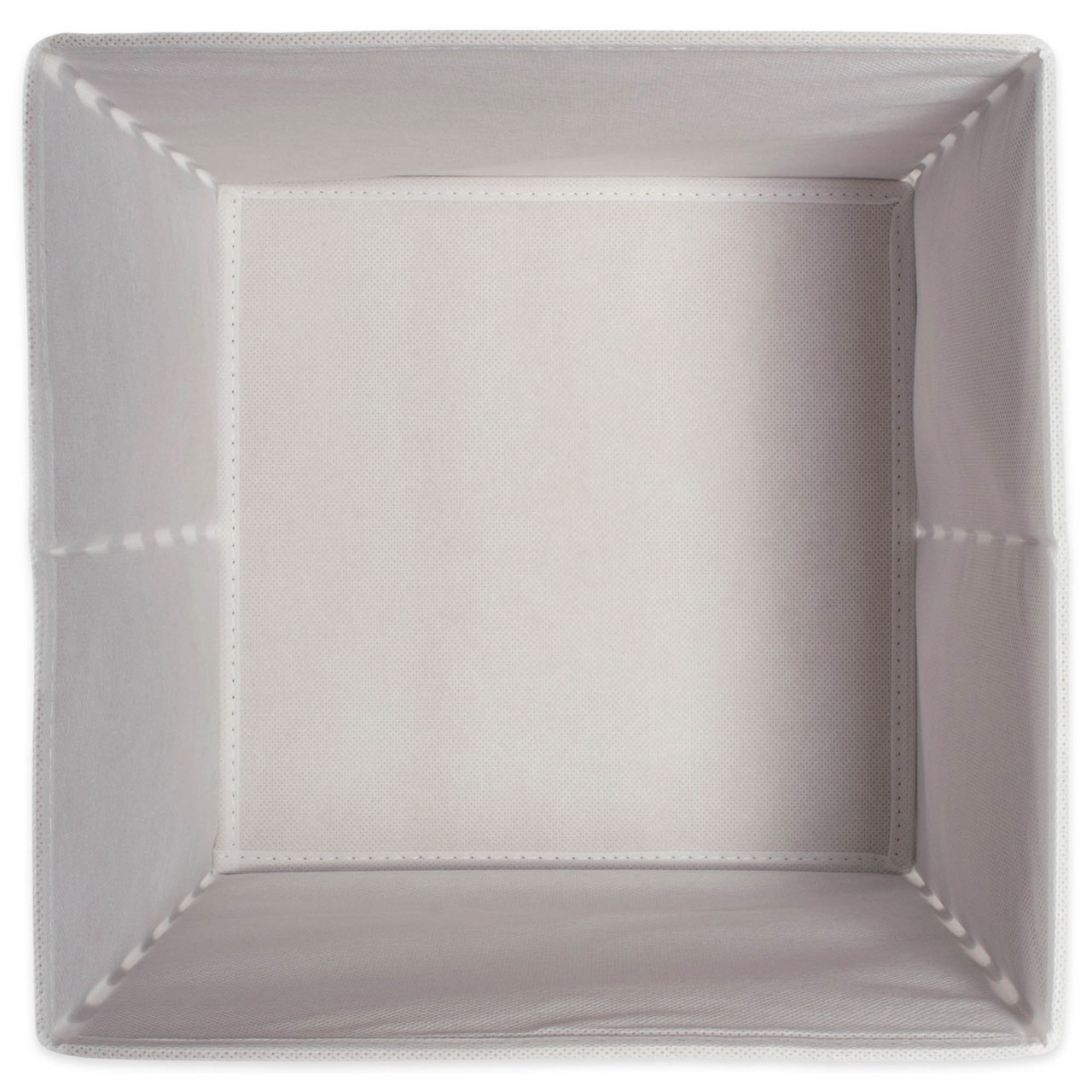 Set of 4 White & Gold Cube Storage Bin 11" | Christmas Central