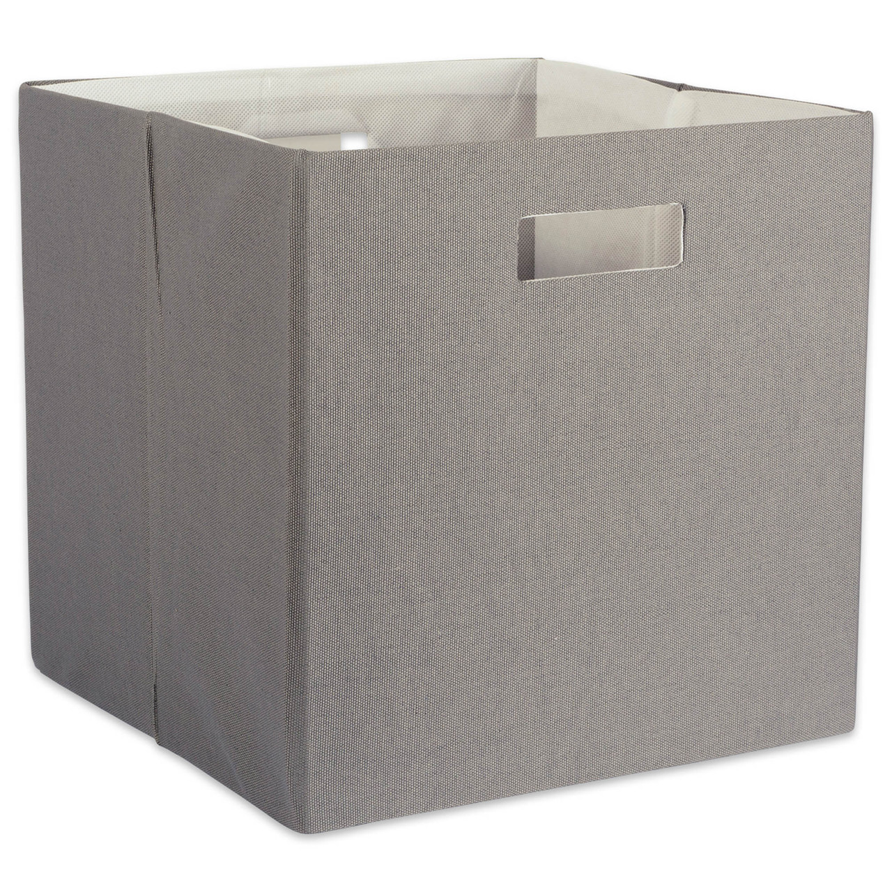 Gray Cube Storage Bin 11" Christmas Central