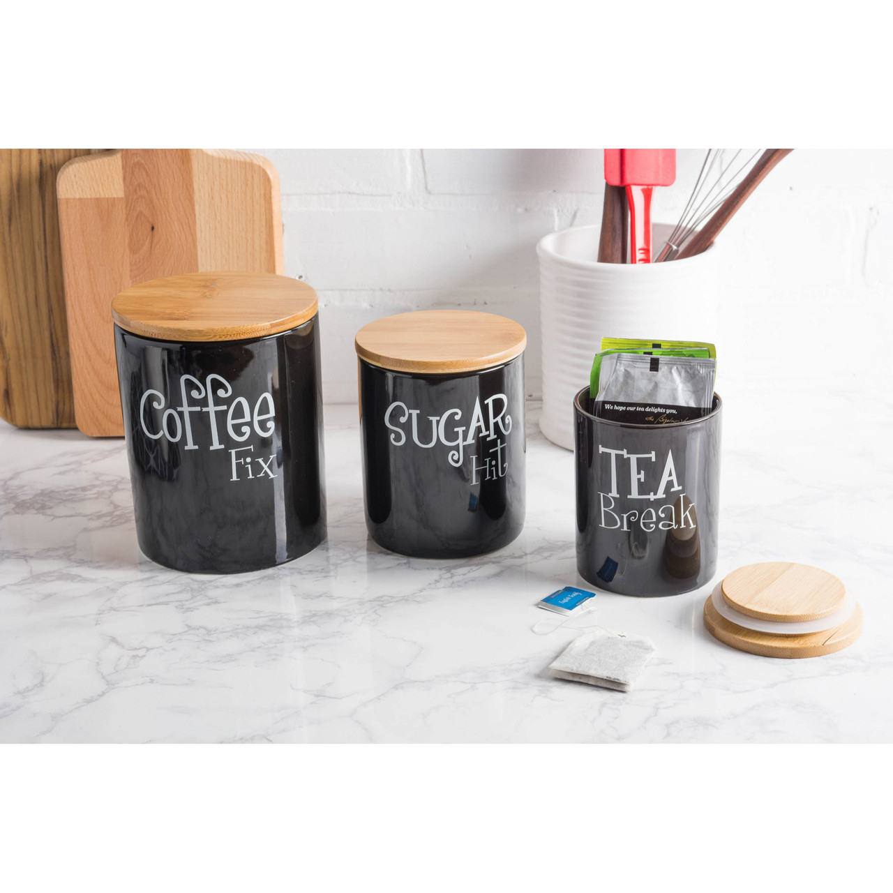 Hot cute tea coffee sugar canisters Store