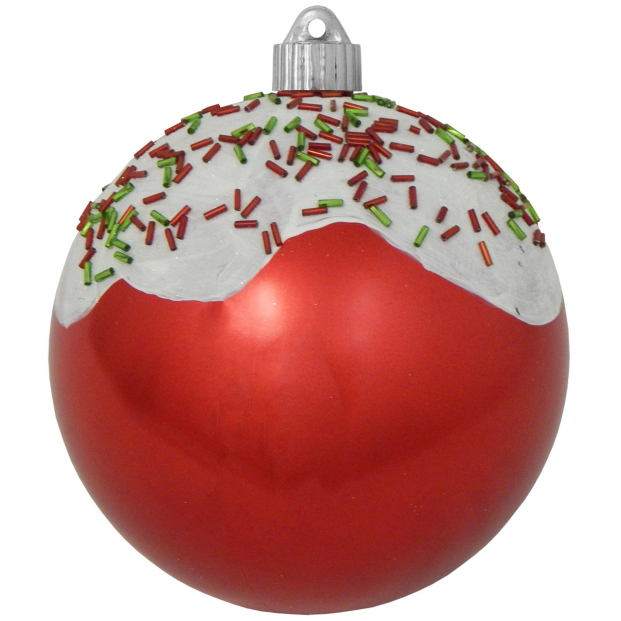 Alert Red Shatterproof Christmas Long Drop Ornament 12.5 inch (320mm)