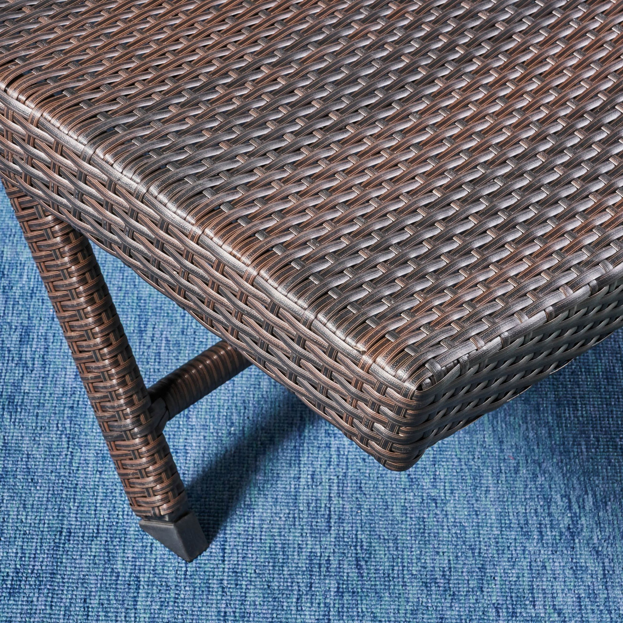 Set of 2 Coffee Brown Adjustable Back Outdoor Lounge Chairs Christmas