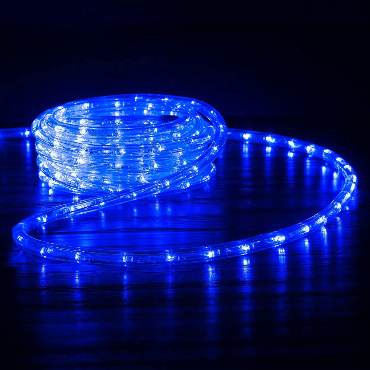 Blue Commercial Incandescent Length Christmas Rope Lights 100 ft White Wire Christmas Central