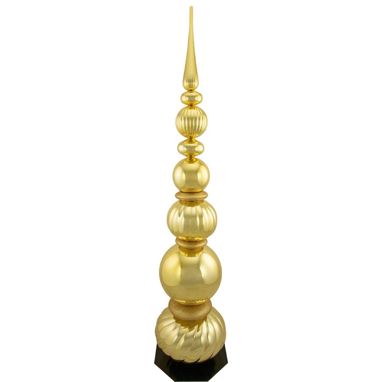 Shiny Ball Finial Tower Commercial Christmas Decoration