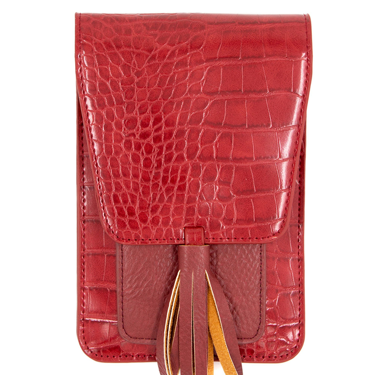 Faux Crocodile Leather Crossbody Bag