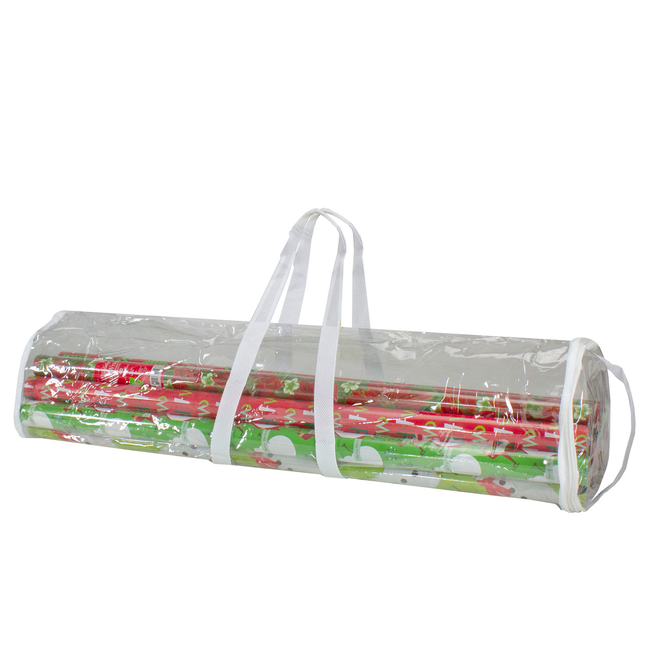 30 Transparent Christmas Gift Wrap Organizer Bag with Handles