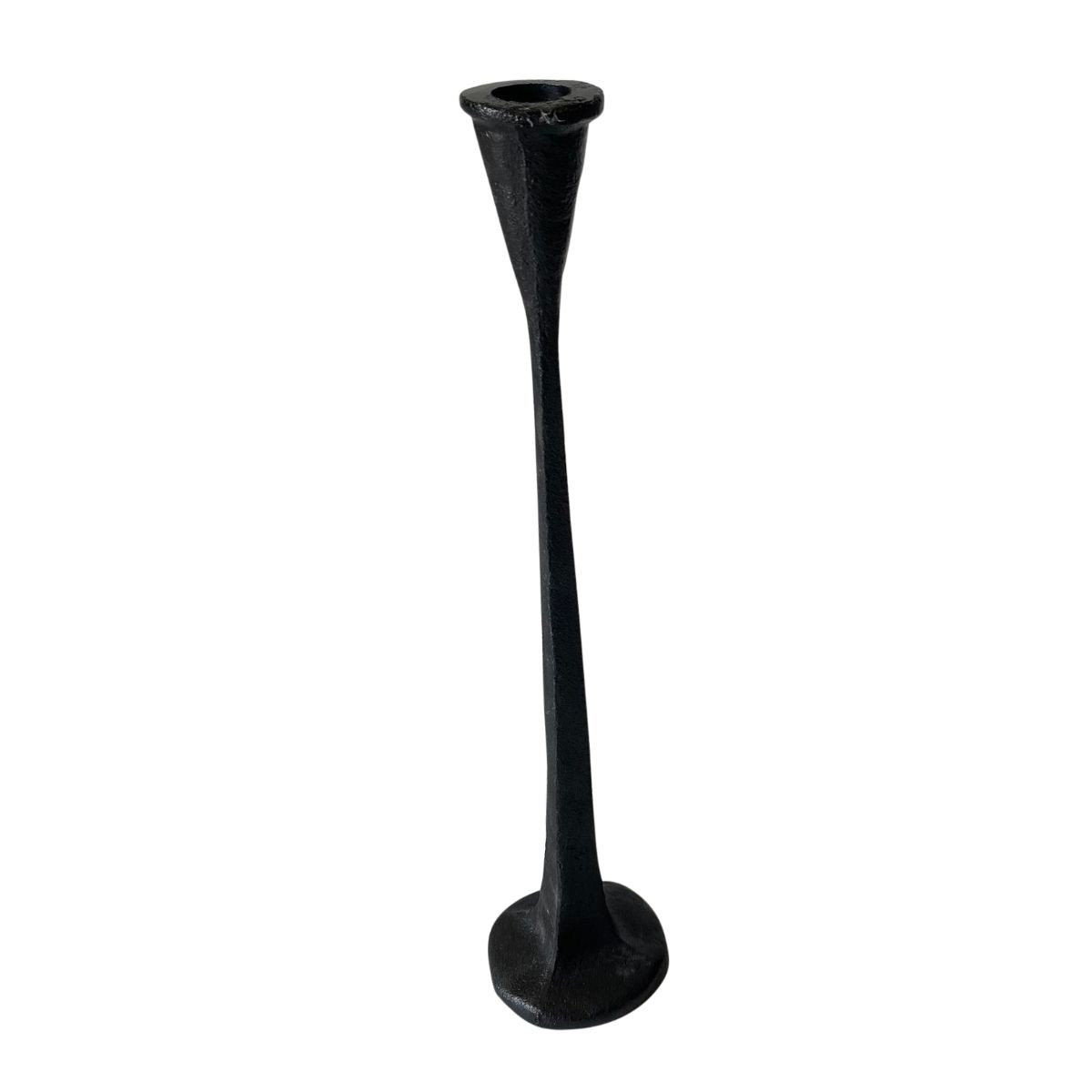 14" Black Contemporary Large Taper Candle Holder Christmas Central
