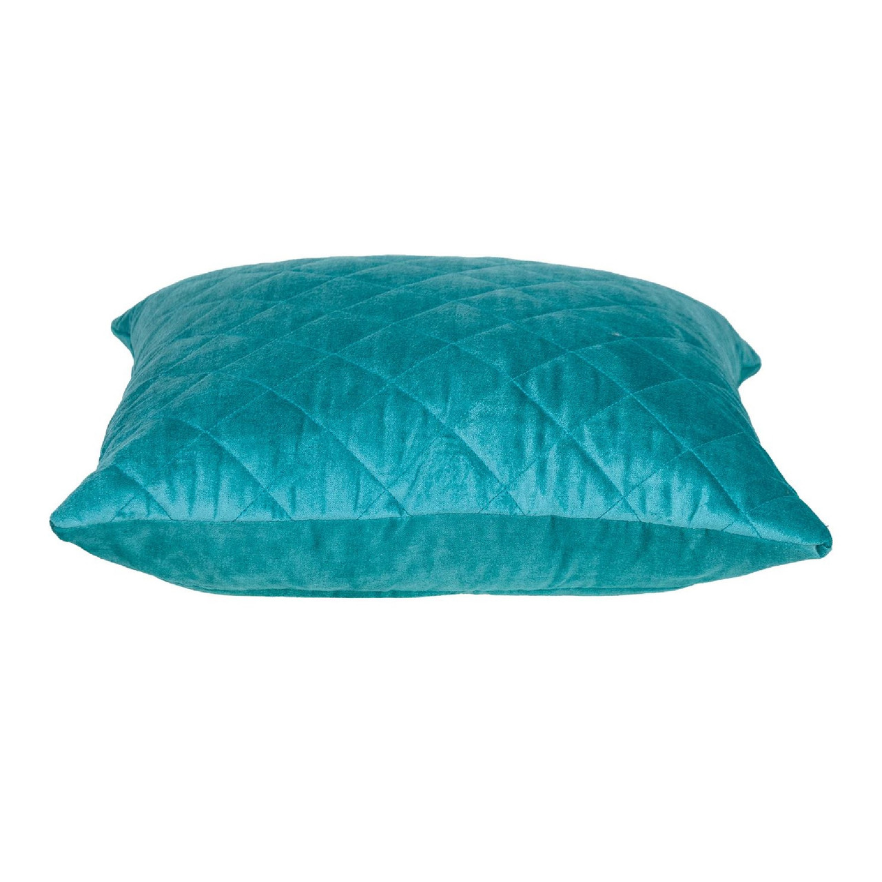 20" Blue Square Transitional Quilted Throw Pillow Christmas Central