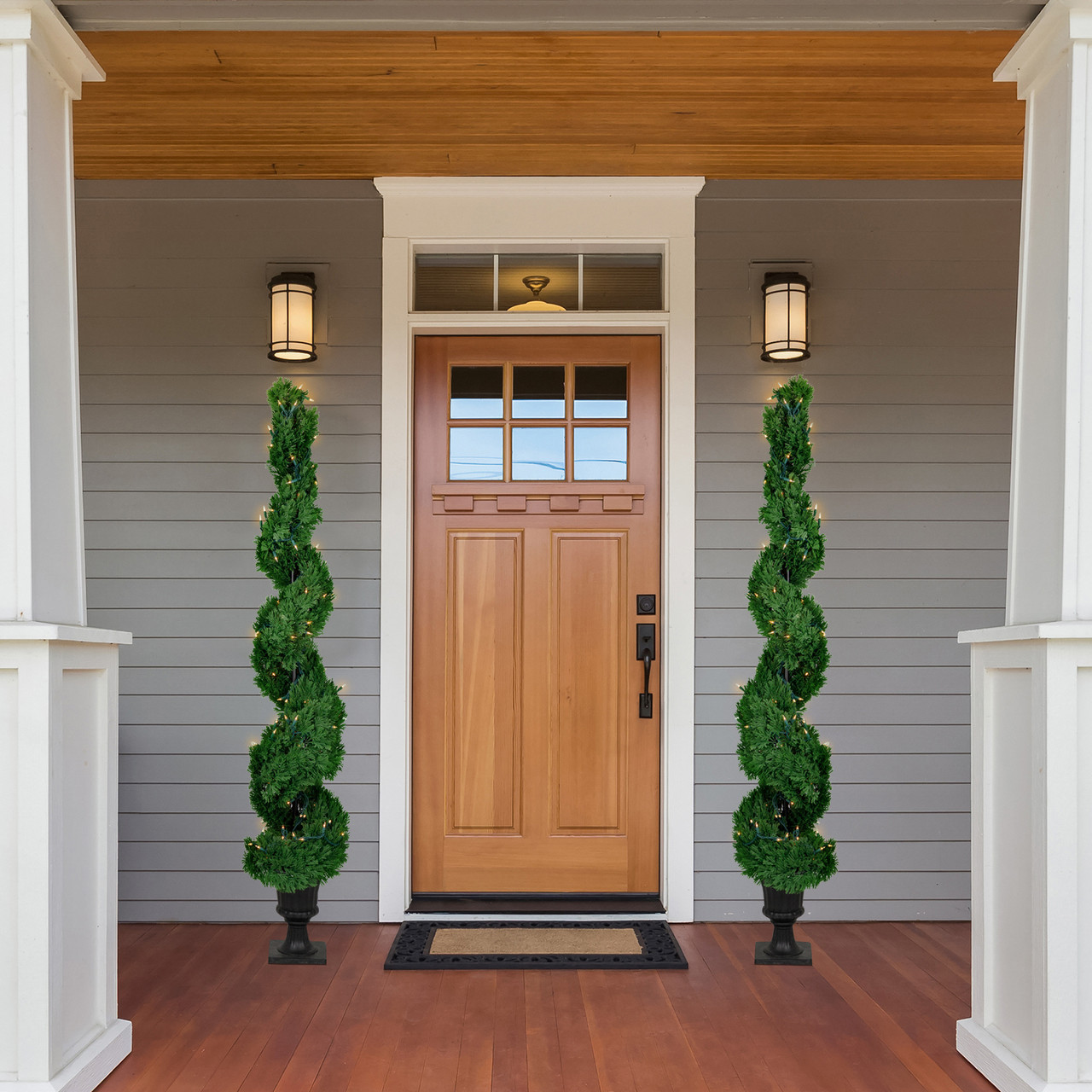 Northlight Cedar Spiral Topiary Tree - Thumbnail 3