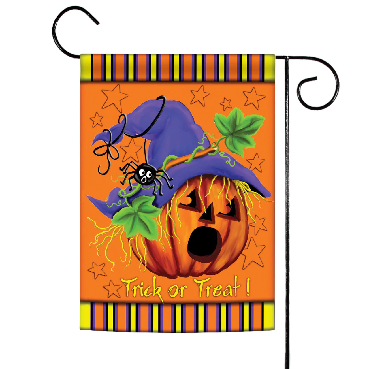 Jack o Lantern Hat Outdoor Garden Flag 18” x 12.5” | Christmas Central