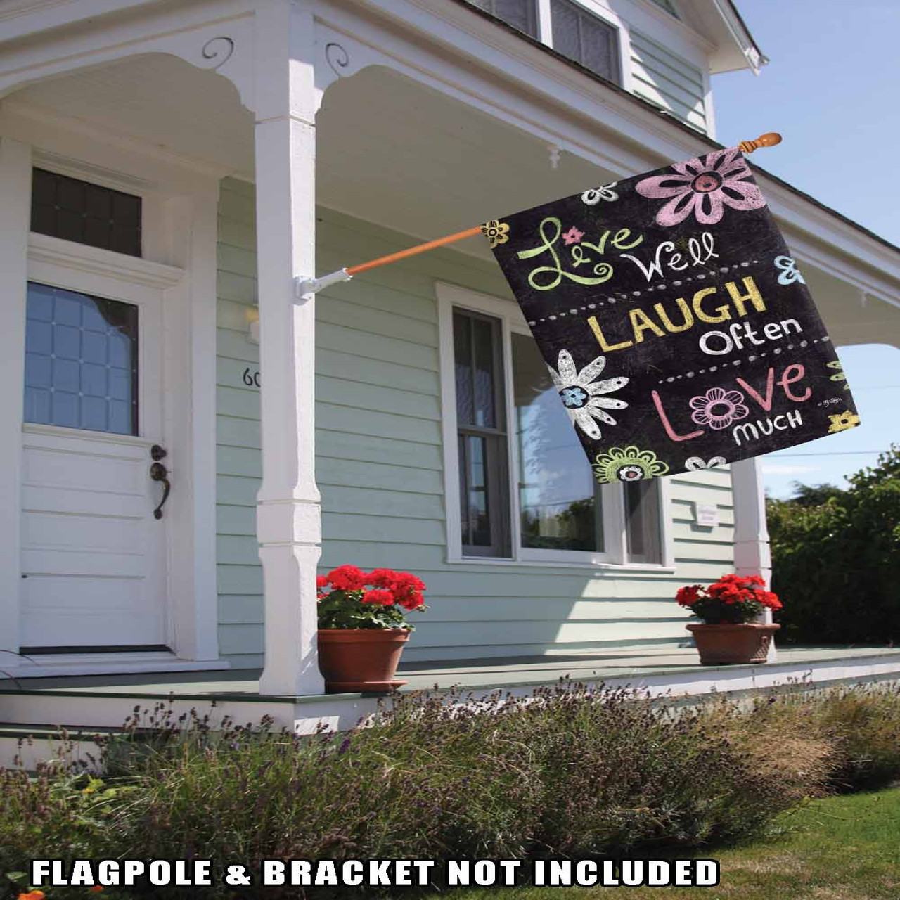 Toland Home Garden Live Laugh Love Chalkboard Garden Flag