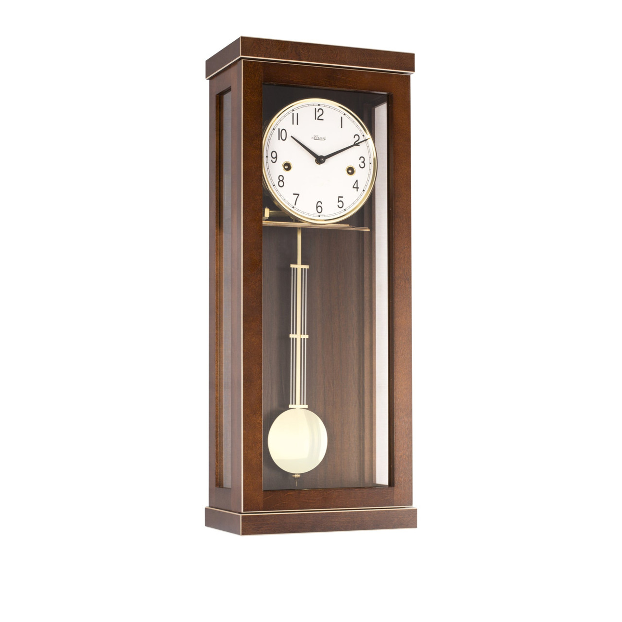 22" Brown & White Rectangular Regulator Pendulum Wall Clock | Christmas ...