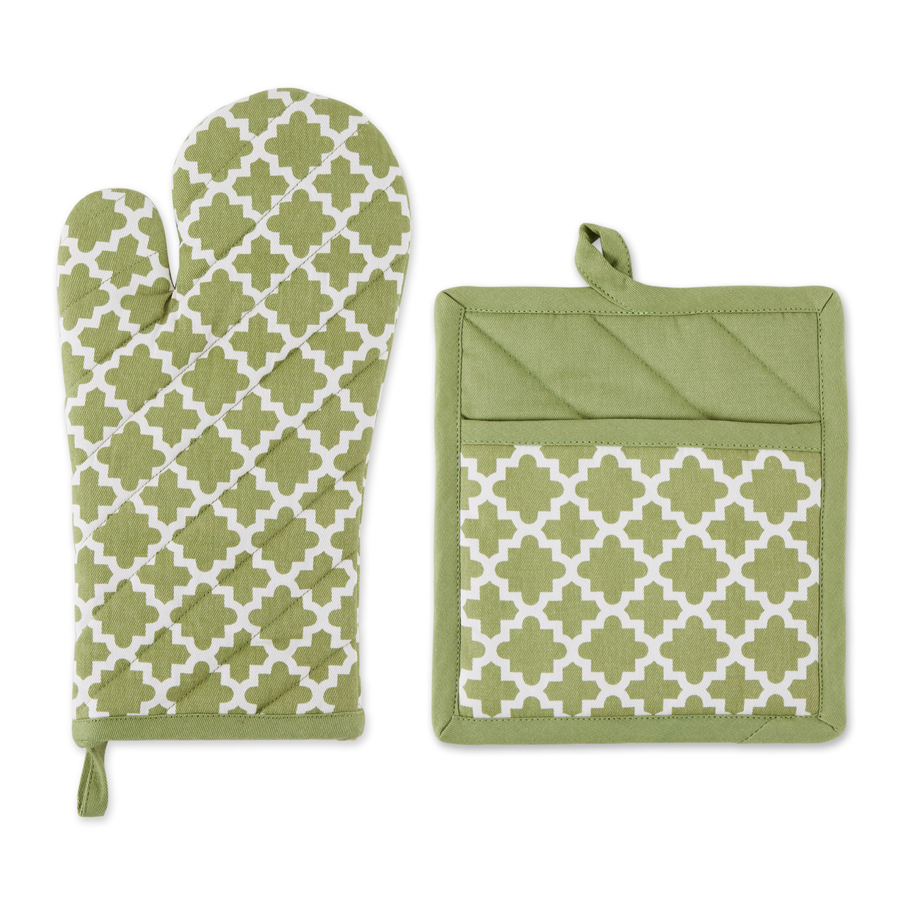 Pot Holder Oven Mitt Set - Poinsettia – Relish Decor