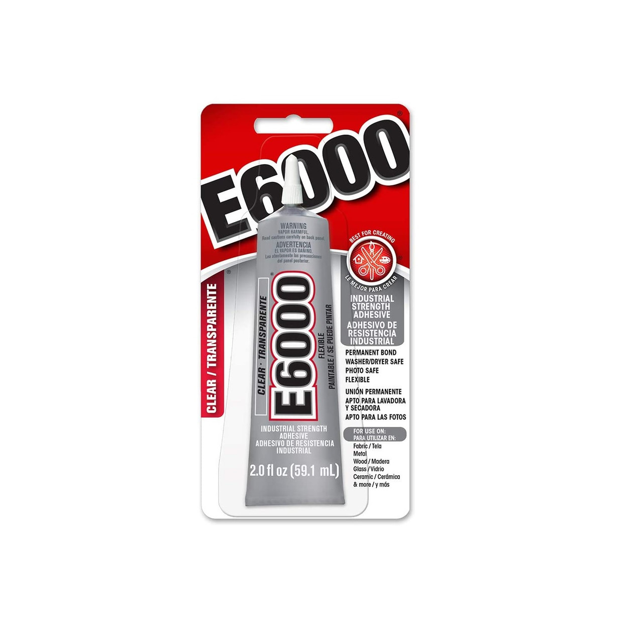 E6000 Clear Industrial Strength Adhesive Glue, 2 fl oz