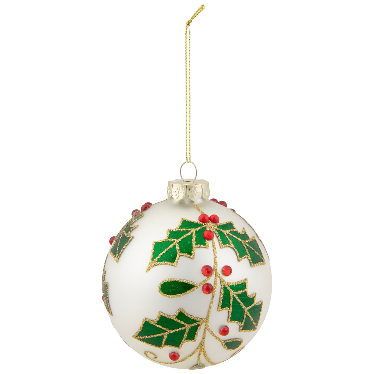 White Glass Christmas Balls