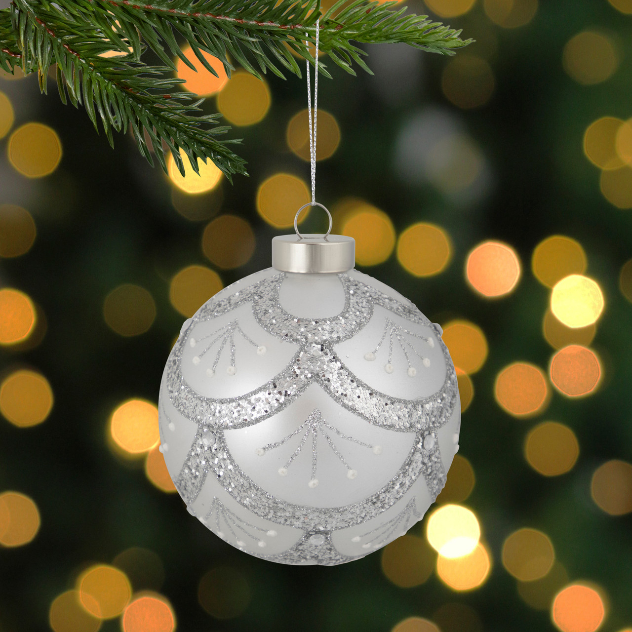 Glass  ornament of  Boston Sliver Color keepsake Christmas Ornaments 3 inches main image 0