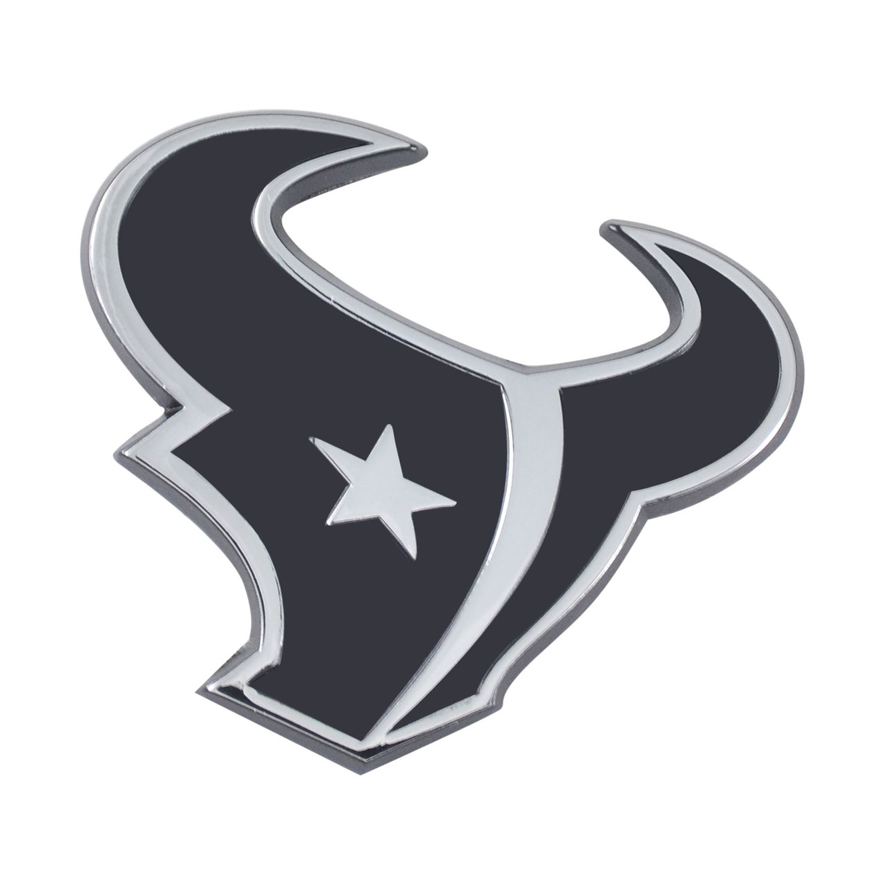NFL Houston Texans Chrome Emblem Exterior Auto Accessory - 3 nfl-houston-texans-chrome-emblem-exterior-auto-accessory-3-silver-blue-christmas-central