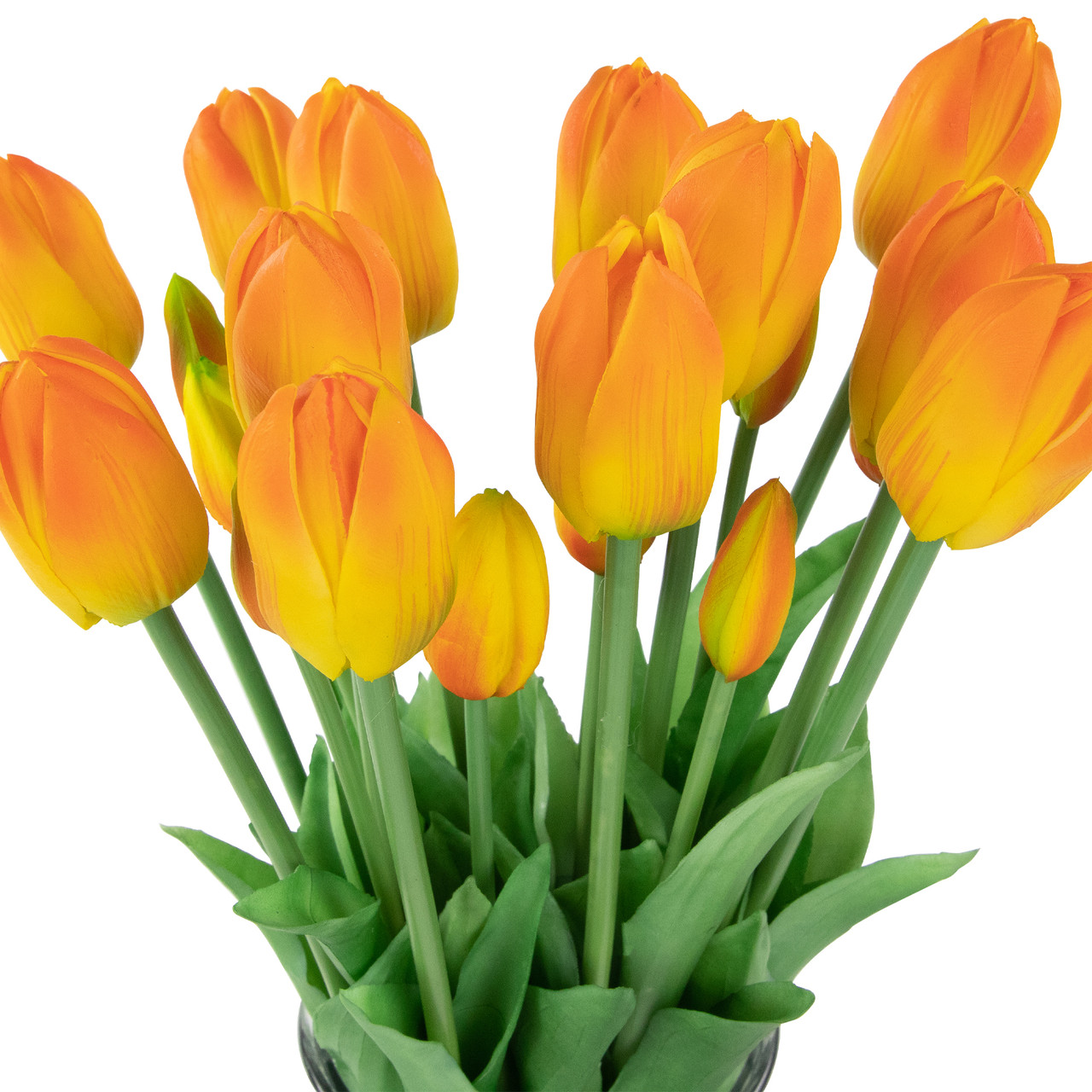 Set of 6 Yellow and Orange Tulip Artificial Real Touch Floral Bundles