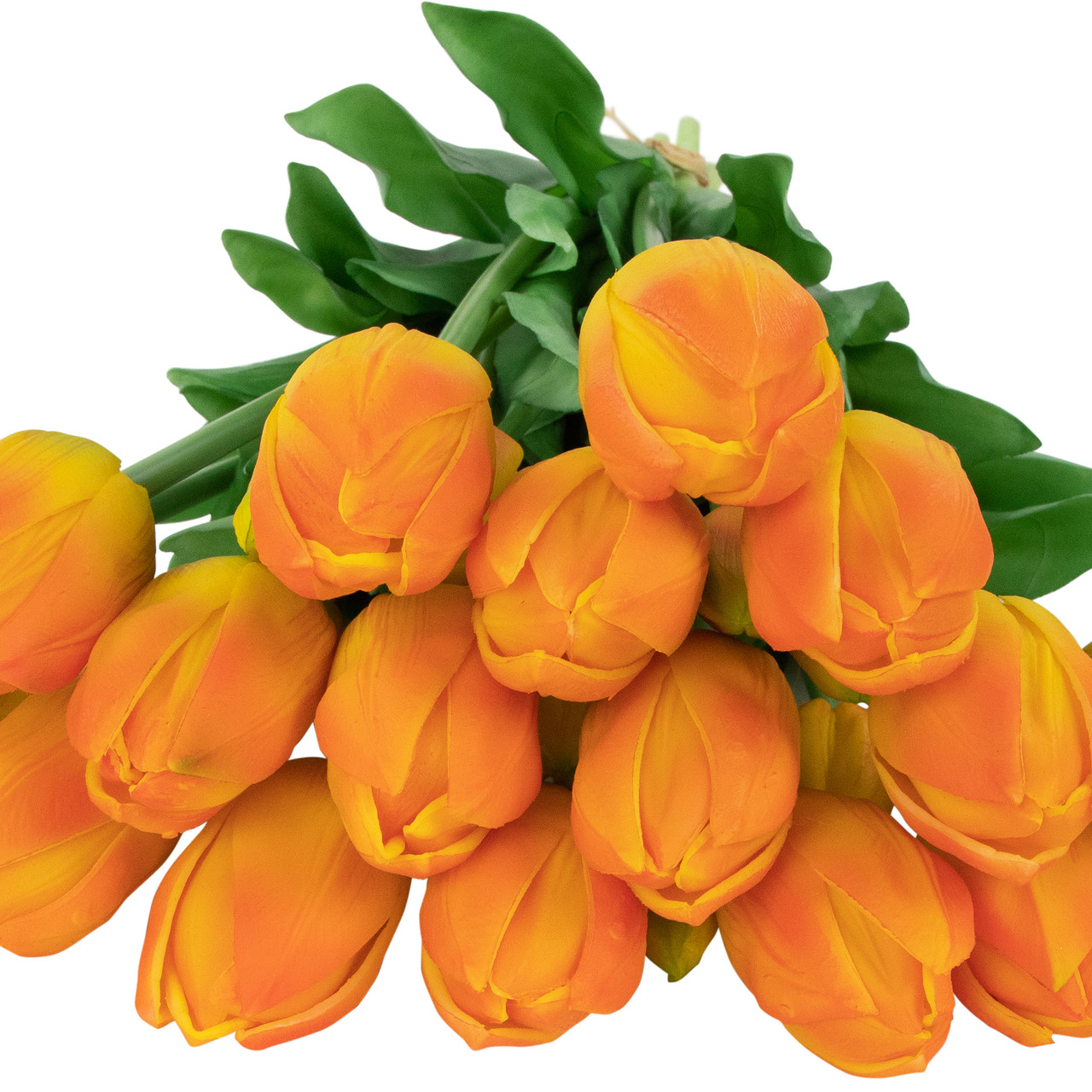 Set of 6 Yellow and Orange Tulip Artificial Real Touch Floral Bundles - Thumbnail 5