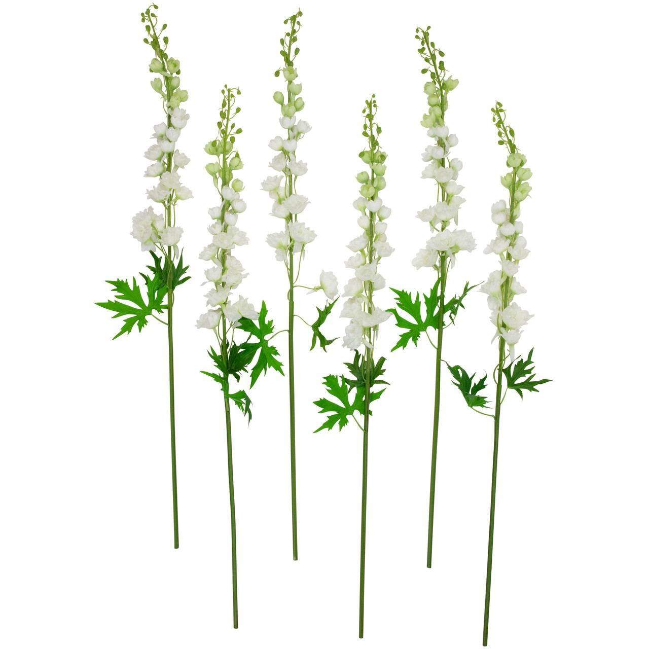 Real Touch™ White Delphinium Artificial Floral Stems, Set of 6 - 40