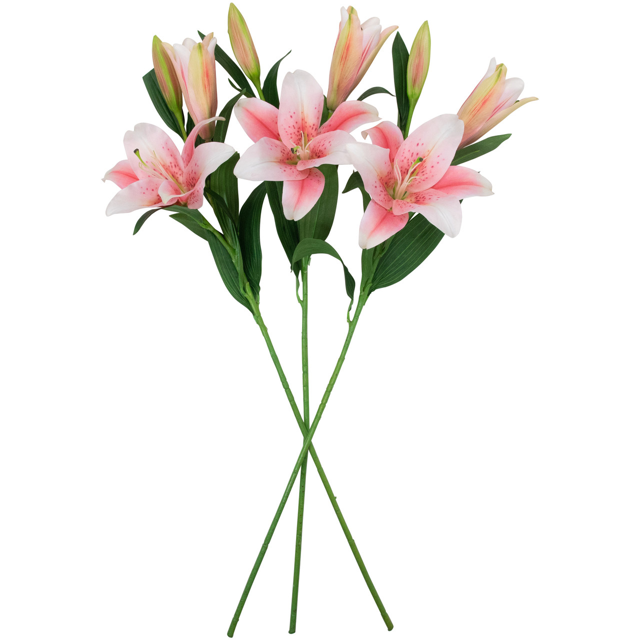 Real Touch™ White Artificial Lily Floral Stems, Set of 6 -38