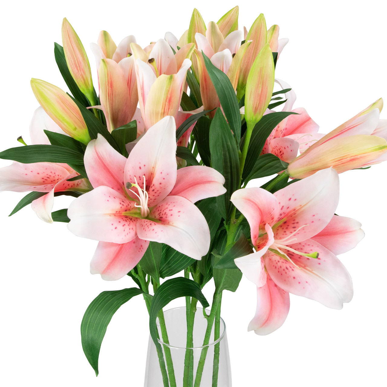 Real Touch™ White Artificial Lily Floral Stems, Set of 6 -38