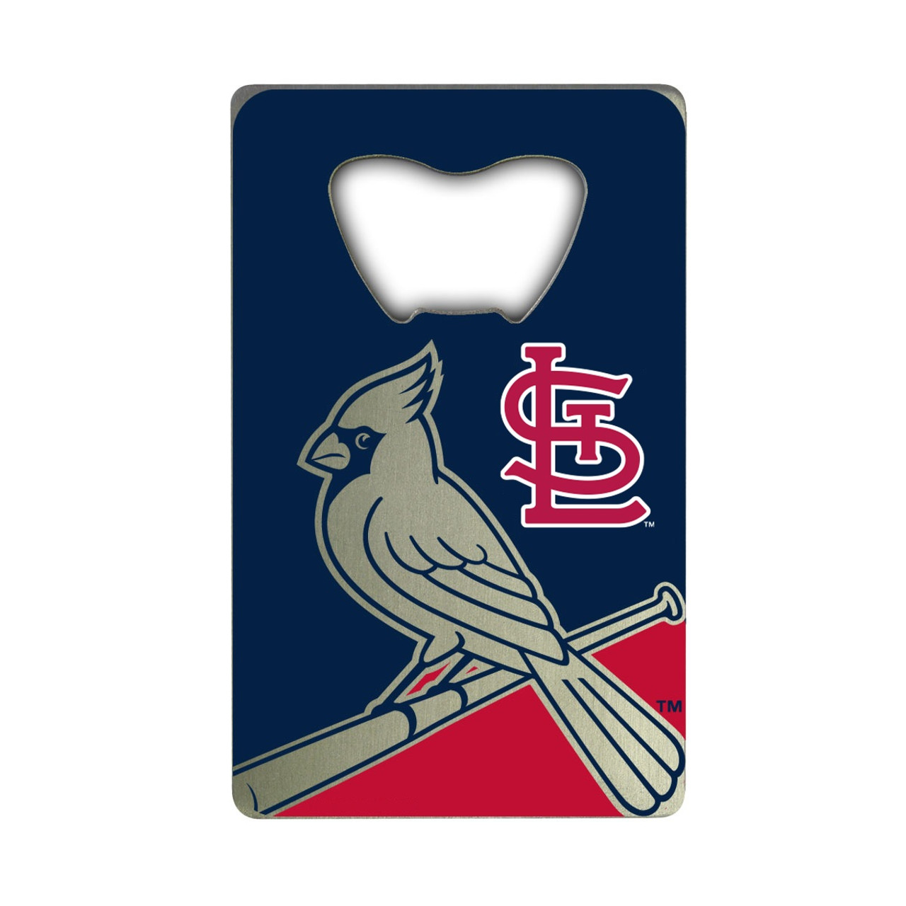 3.25” MLB St. Louis Cardinals Stainless Steel Credit Card Bottle Opener